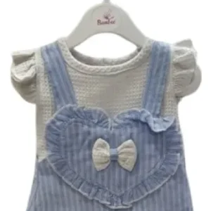 Bambee blue pinafore baby girl's dress