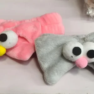 microfiber spa headband with a cartoon owl design